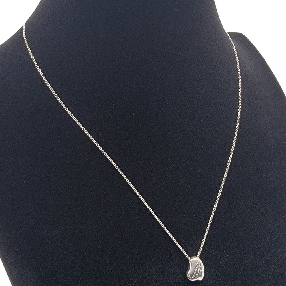 Tiffany & Co Elsa Peretti Full Heart Sterling Silver Necklace 16.75"